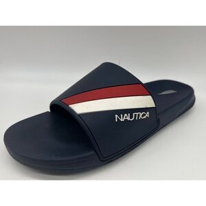 Nautica Men Blue Open Toe Sandals Flip Flop Slides Size 11